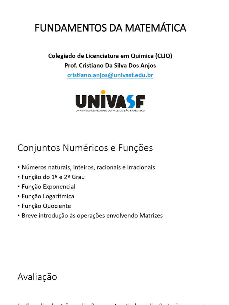 Aula 01 Apresentação Disciplina | PDF