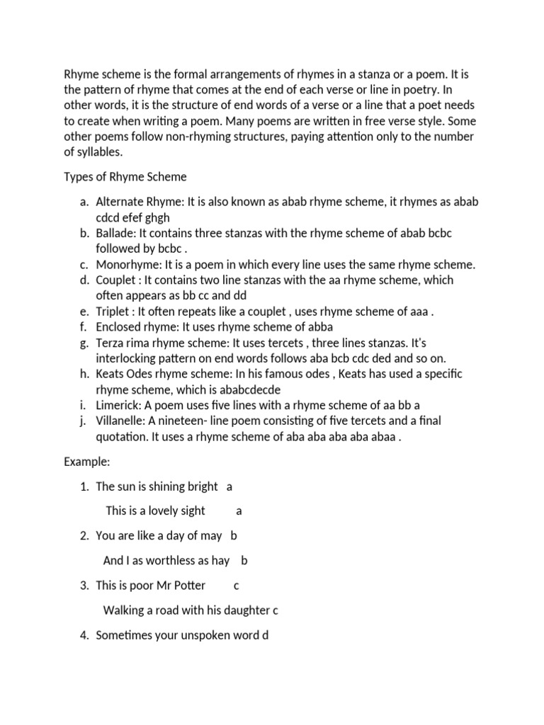 Rhyme | PDF