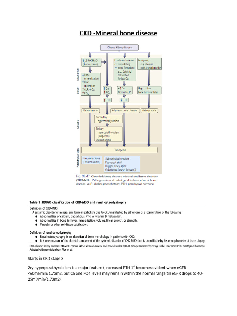 CKD Mineral Bone Disease | PDF