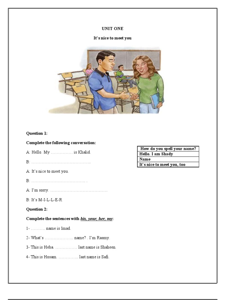 English Conversation Basics: Greetings & Names | PDF | Language Arts ...