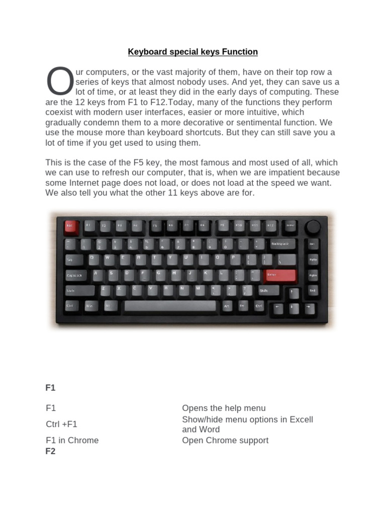 Key Board Help | PDF | Microsoft Word | Computer Keyboard