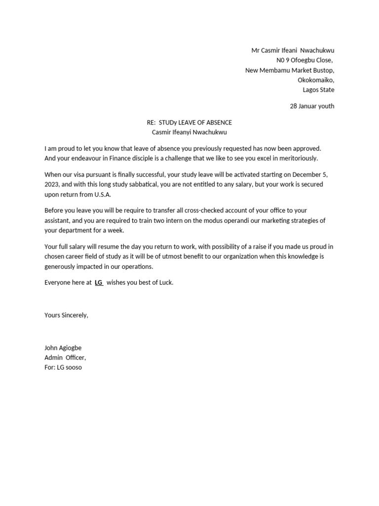 Study leave pdf