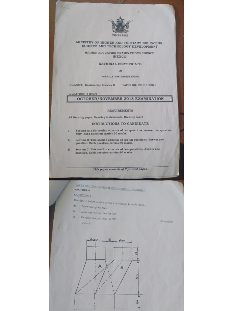 Eng Drawing P2 of 2018 | PDF
