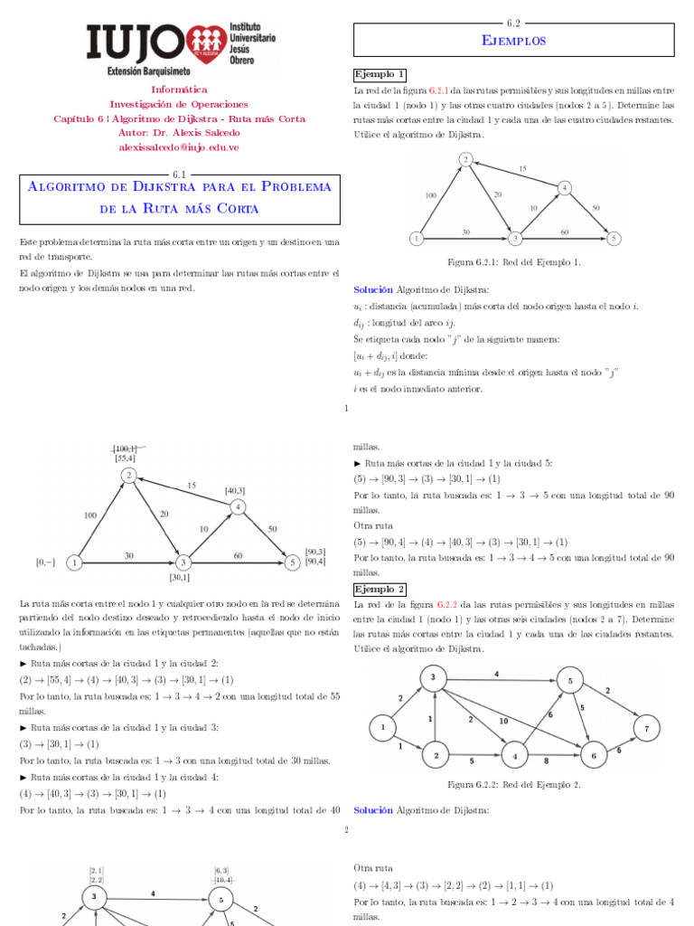 Algoritmo de Dijkstra | PDF