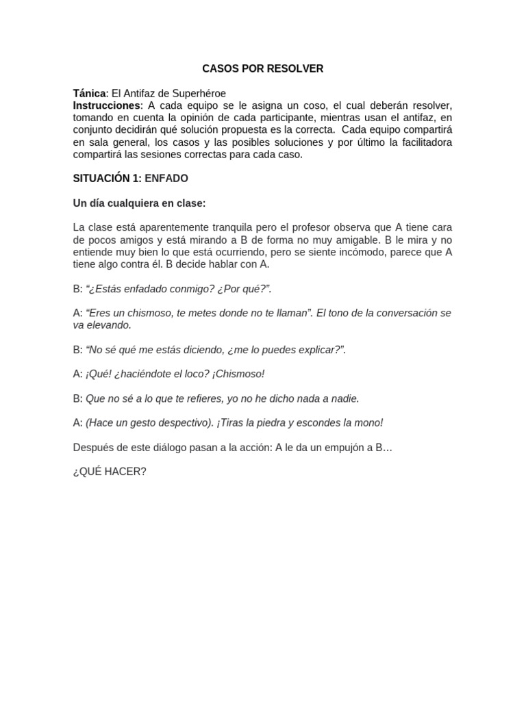 Casos para resolver | PDF