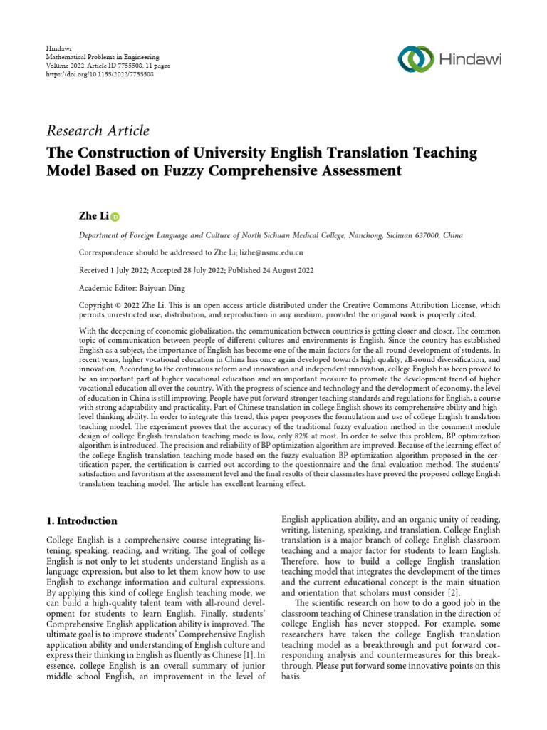 The Construction of University English Translation | PDF