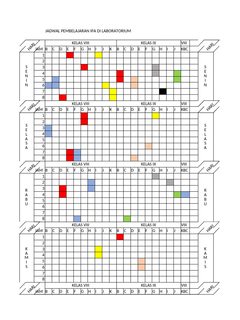 Jadwal Lab Ipa | PDF