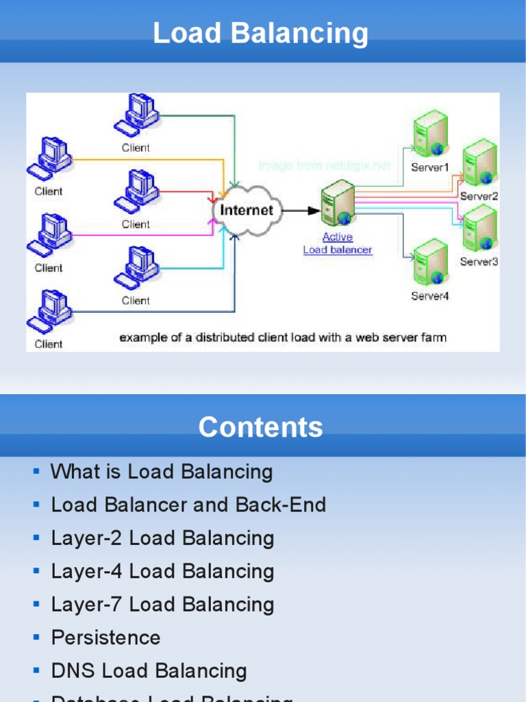 Load Balancing Presentation | Load Balancing (Computing) | Information ...