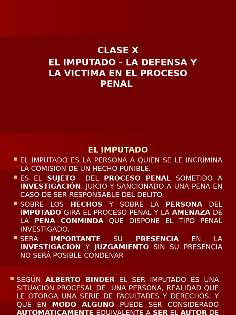 El Imputado y La Victima | PDF