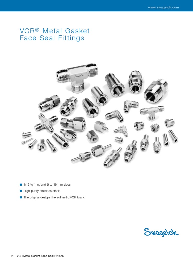 VCR Fittings PDF Mechanical Engineering Building Materials