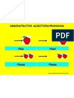 Demonstrative Adjectives Pronouns