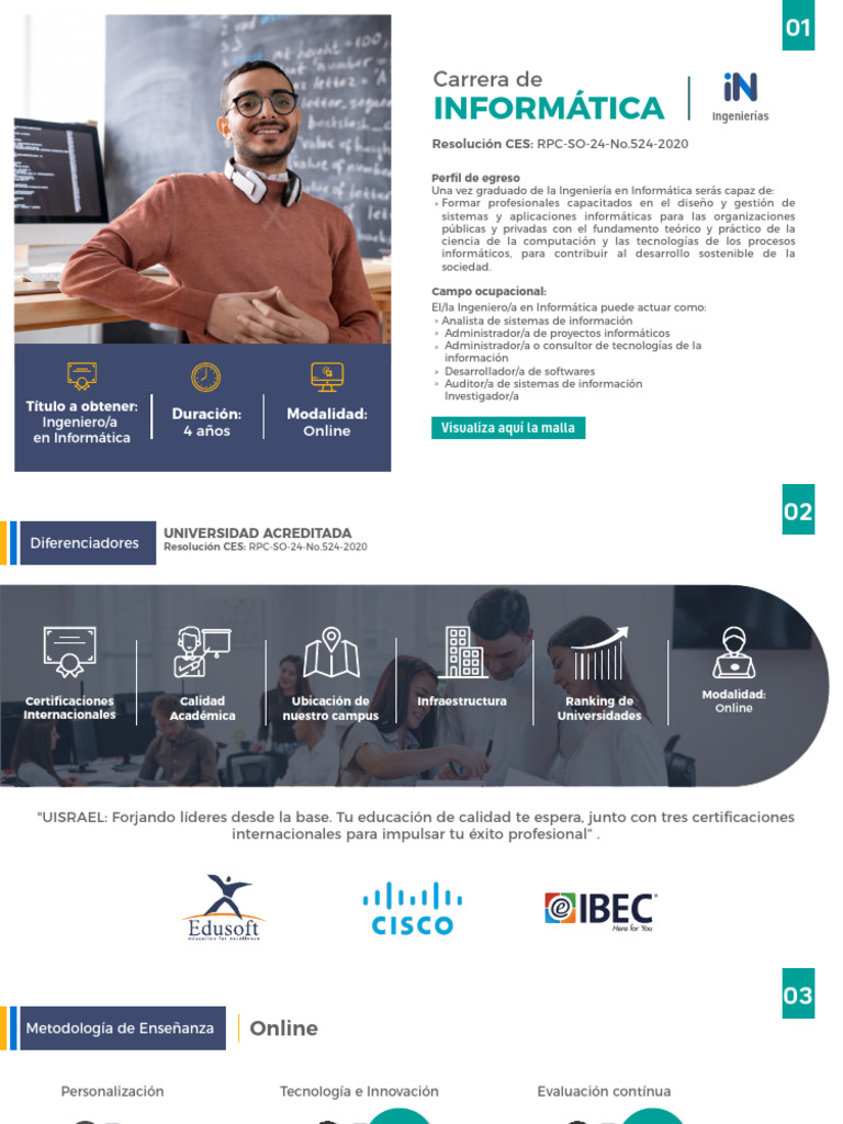Brochure Oferta Academica Grado Informatica | PDF