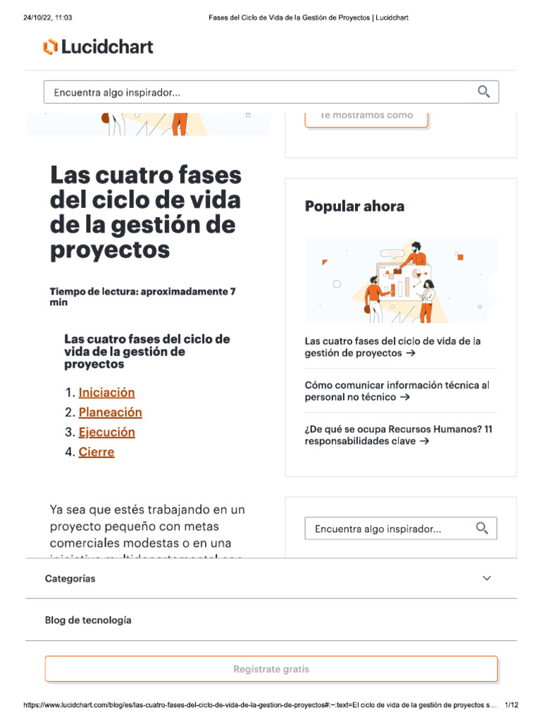 Las Cuatro Fases Del Ciclo de Vida de Un Proyecto | PDF