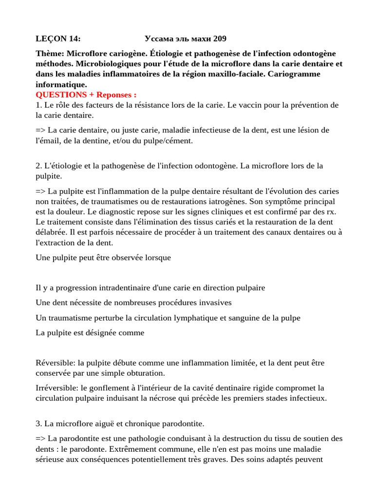 QUESTIONS + Reponses | PDF