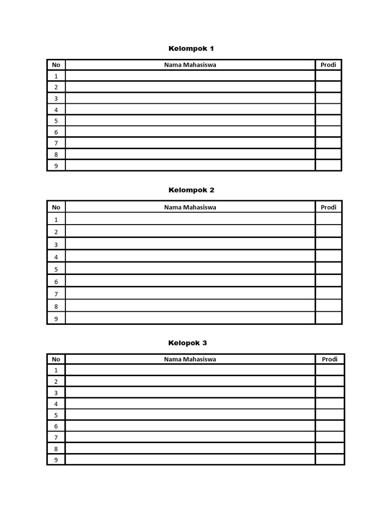 Nama Kelompok Pbak 2024 | PDF