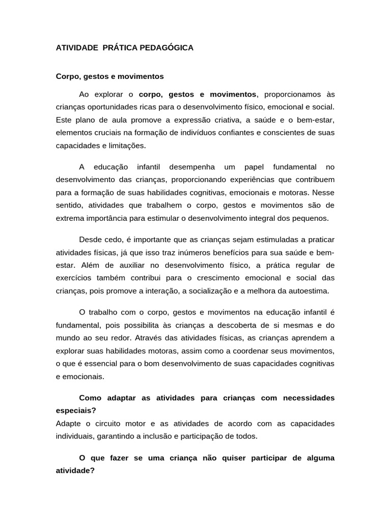 Atividade Prática Pedagógica Aula 6 | PDF | Pedagogia | Emoções