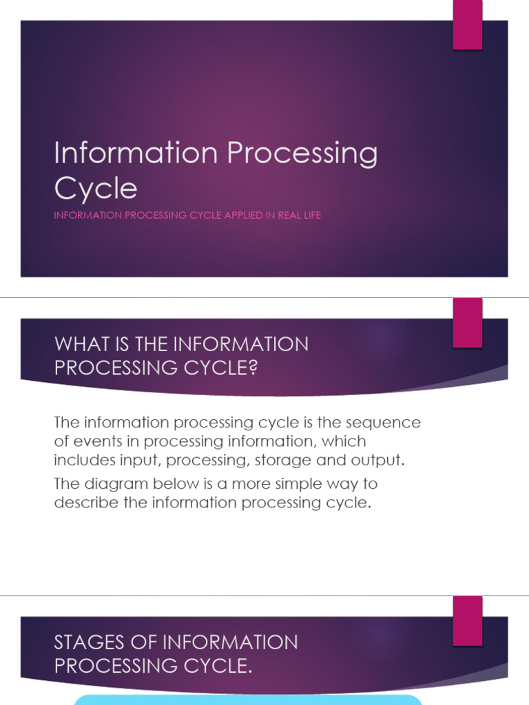 Information Processing Cycle | PDF