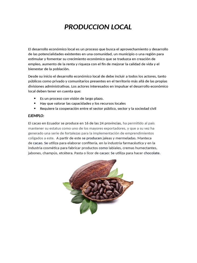 Produccion Local | PDF