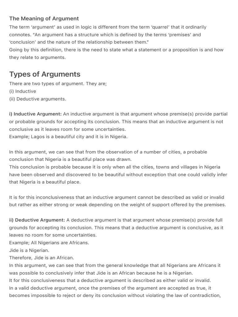 Argument Form | PDF