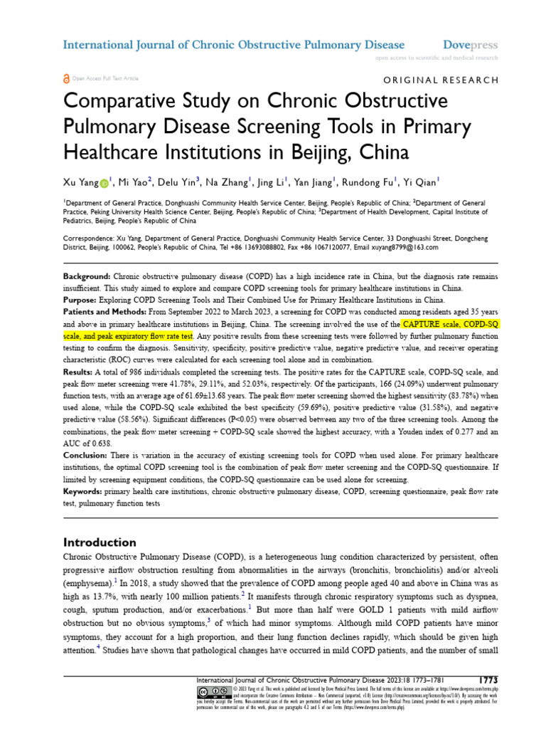 COPD 419550 Comparative Study On Chronic Obstructive Pulmonary Disease ...