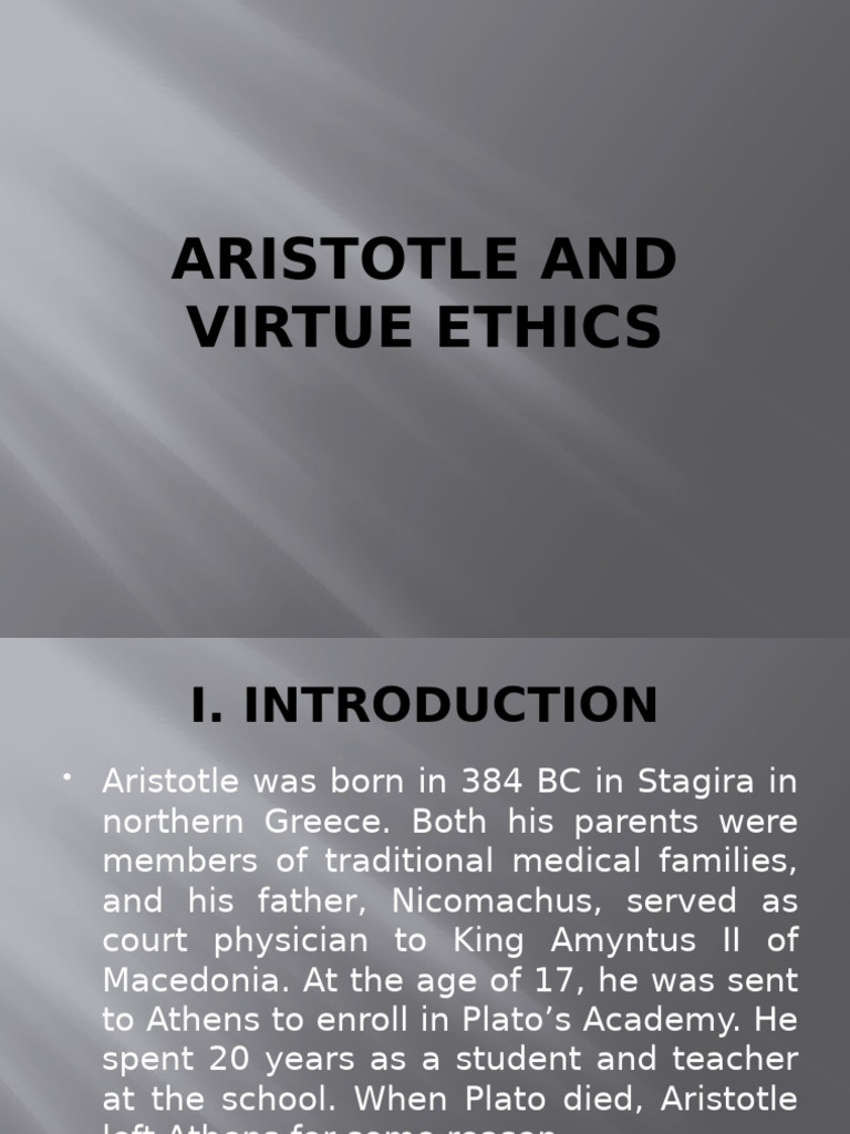 Aristotle and Virtue Ethics | PDF