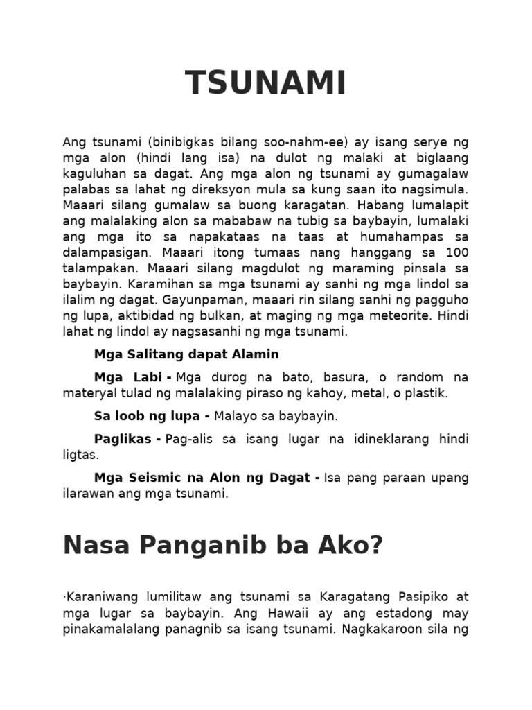 Tsunami Pdf