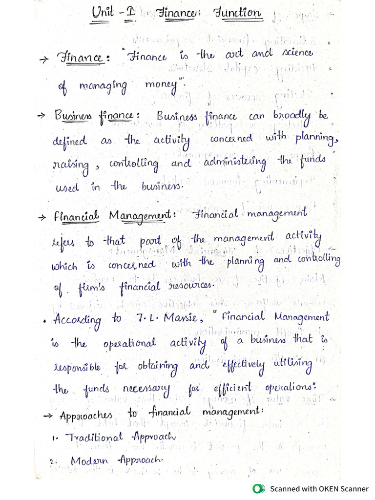 FM Mid 1 Notes | PDF