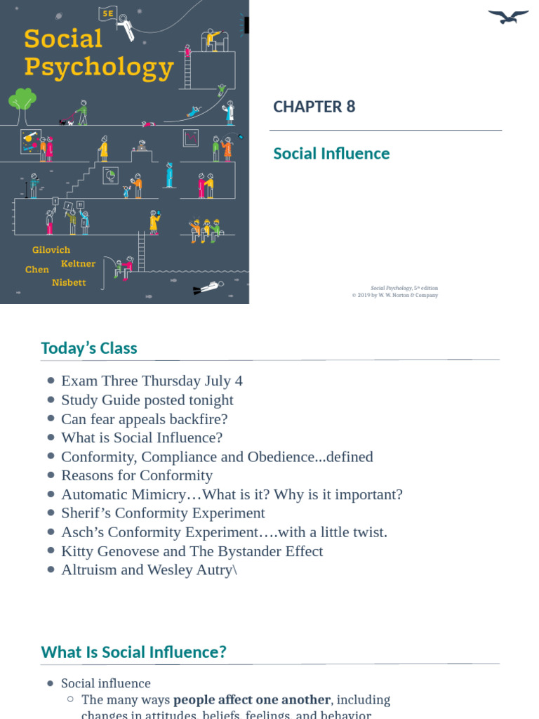 FOY Social Chapter 8 Social Influence Summer 2024 | PDF