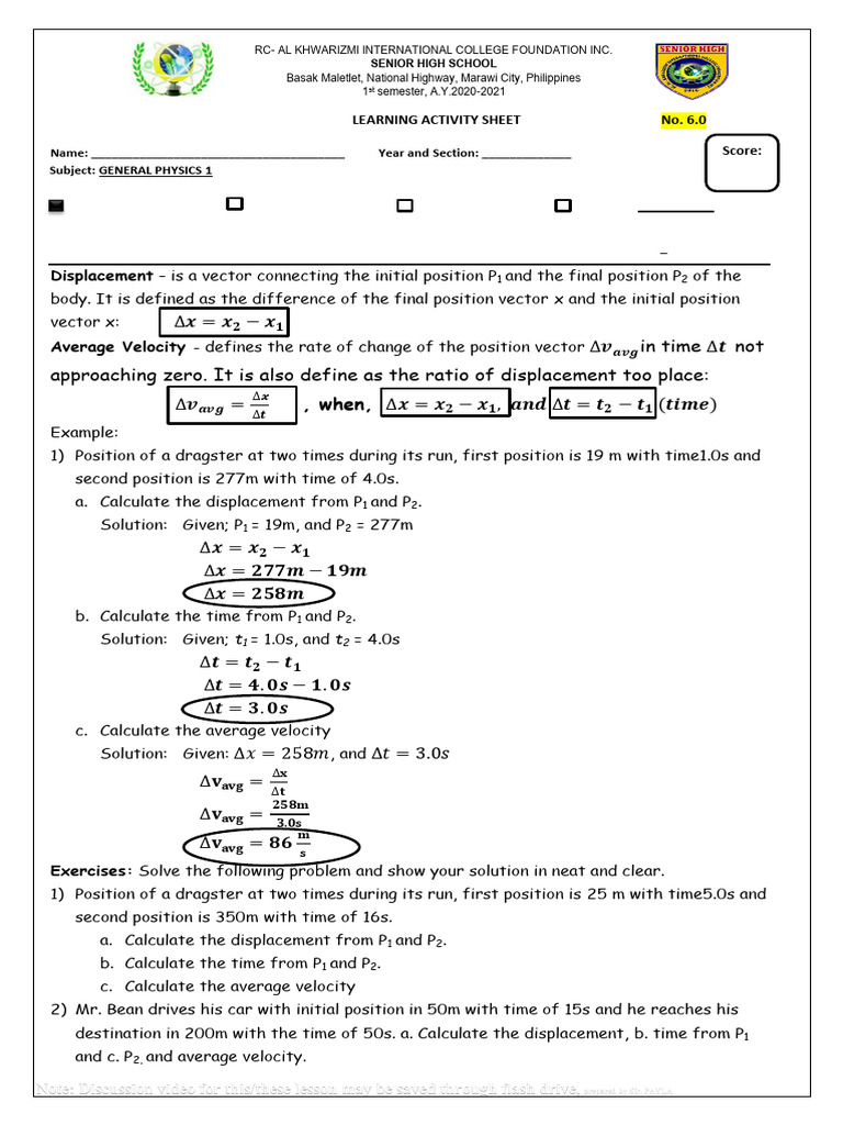 Activity No 6.0 and 6.1 GEN - PHY1 | PDF | Mechanical Engineering ...