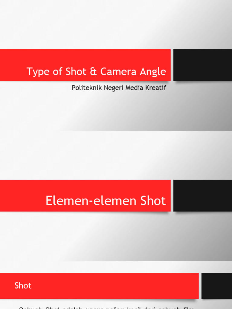 Type of Shot & Camera Angle | PDF