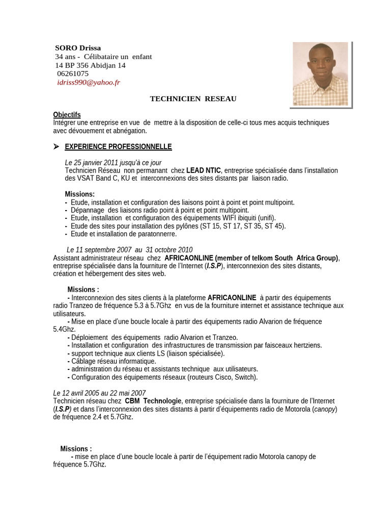 cv1 Idrissa (2new) | PDF