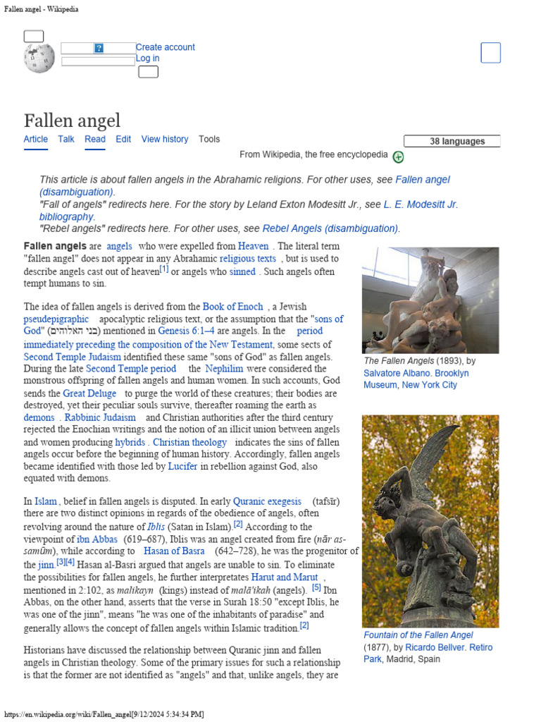 Fallen Angel - Wikipedia | PDF