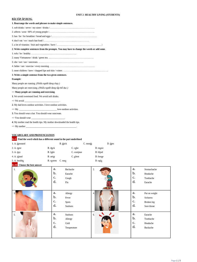 UNIT 2 GLOBAL 7 NEW HS Bài Tập Có File Nghe Và Giải Chi Tiết | PDF