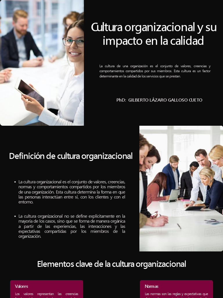Impacto de la Cultura en Calidad Organizacional | PDF | Evaluación ...