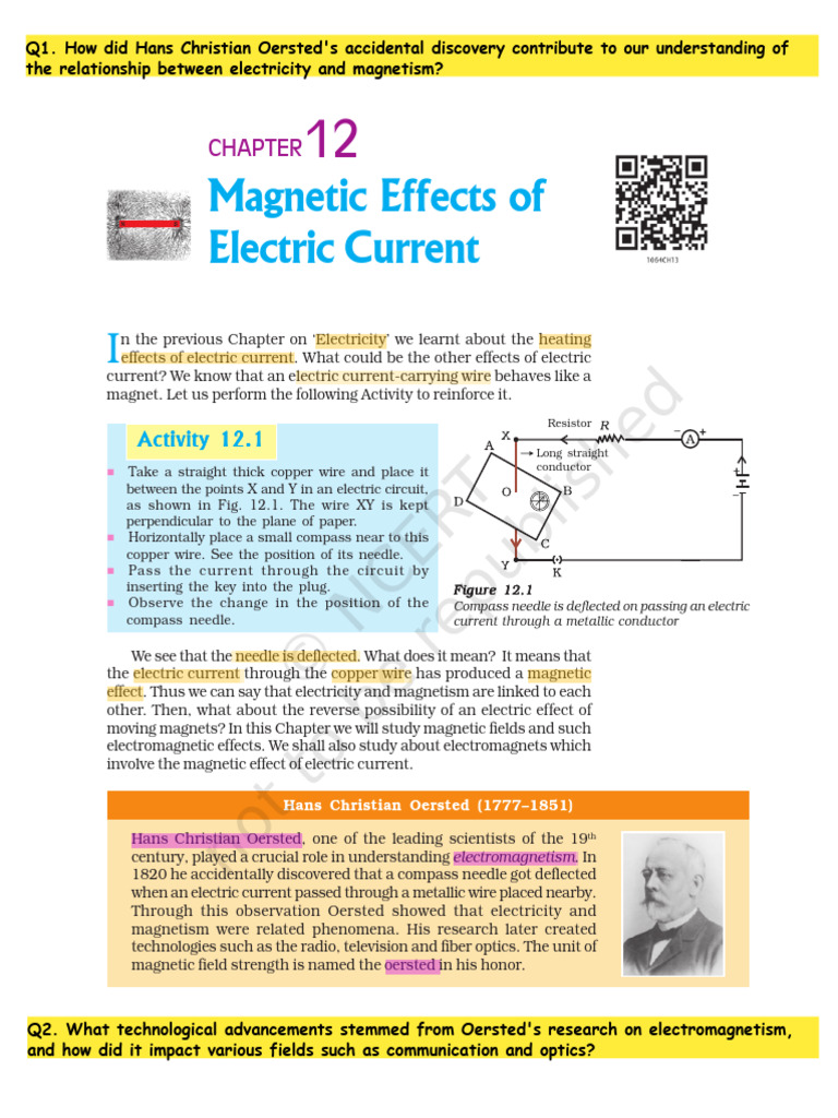 Magnetic Effect Of Current Ncert Hack Prashant Kirad Pdf