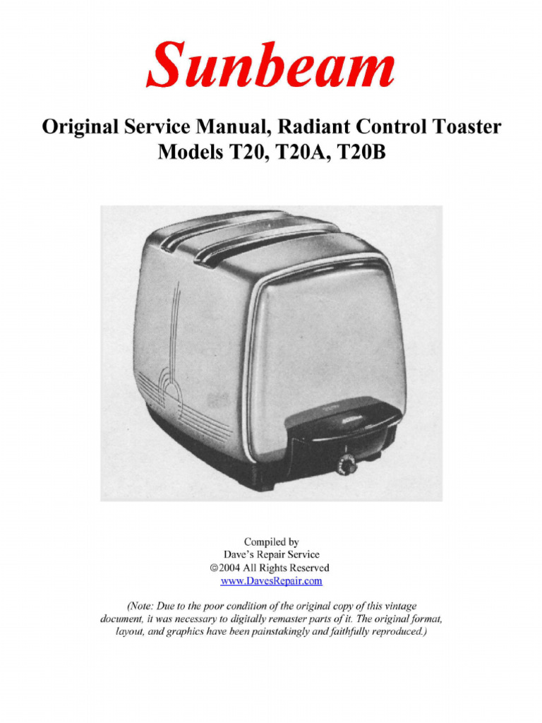 Sunbeam T20, T20A, T20B Service Manual | PDF