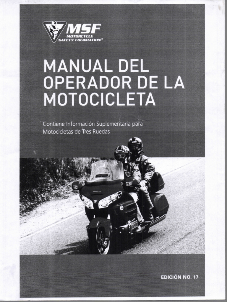 Manual Del Operador de La Motocicleta | PDF