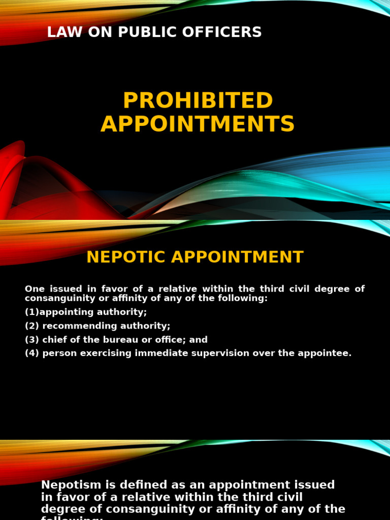 Prohibited Appointments | PDF