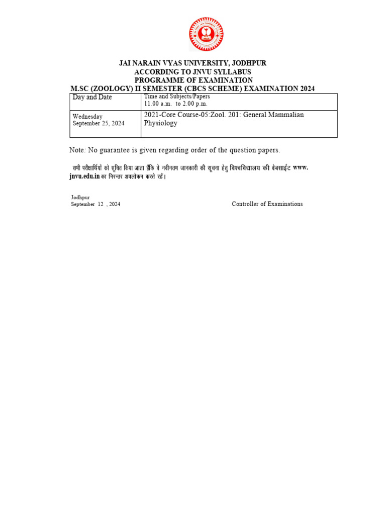 jnvu-msc-zoology-schedule-pdf