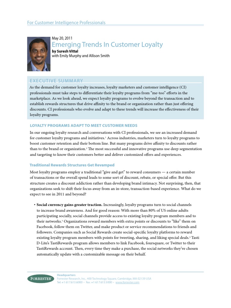 Emerging Trends in Customer Loyalty | PDF | Loyalty Program | Brand