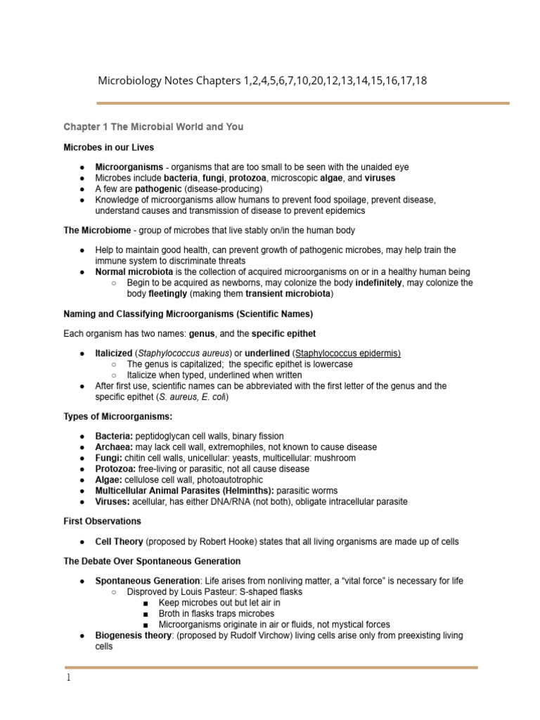 Microbio Notes | PDF