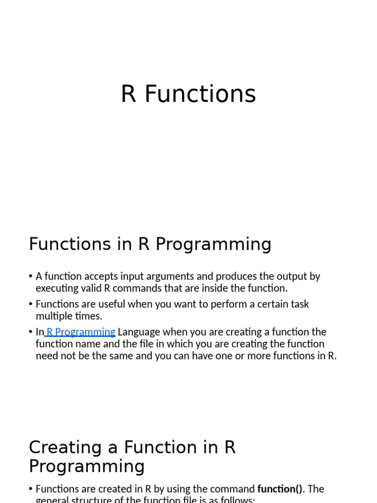 R Functions | PDF