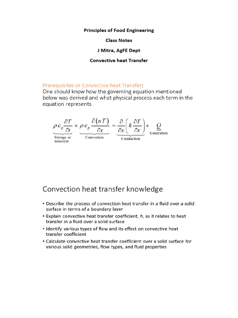 Convective Heat Transfer | PDF