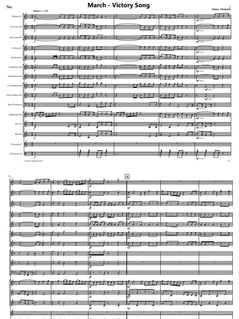 Victory Song (R) Score and Parts PDF