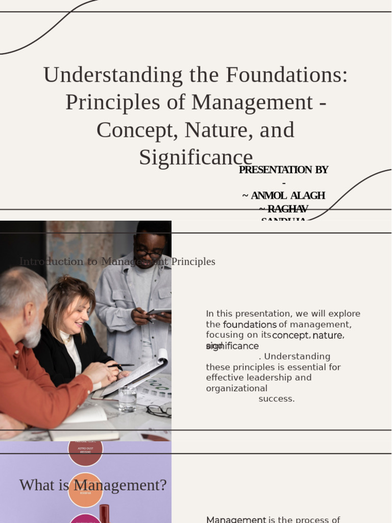 Slidesgo Understanding The Foundations Principles of Management Concept ...