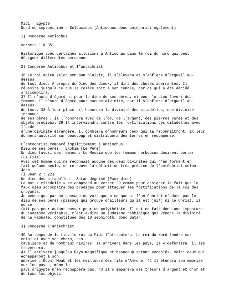 Hypothèse Daniel 11 | PDF