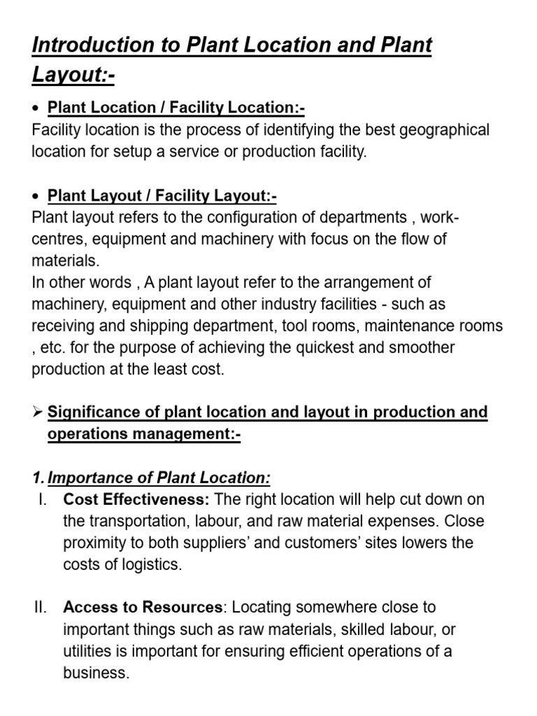 Plant Location and Layout by Akash | PDF | Taxes | Machines