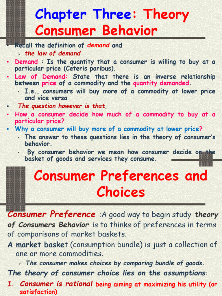 Principles of Economics CH III | PDF