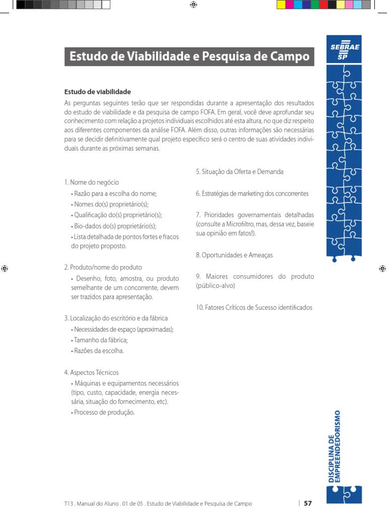 Sebrae Viabilidade | PDF