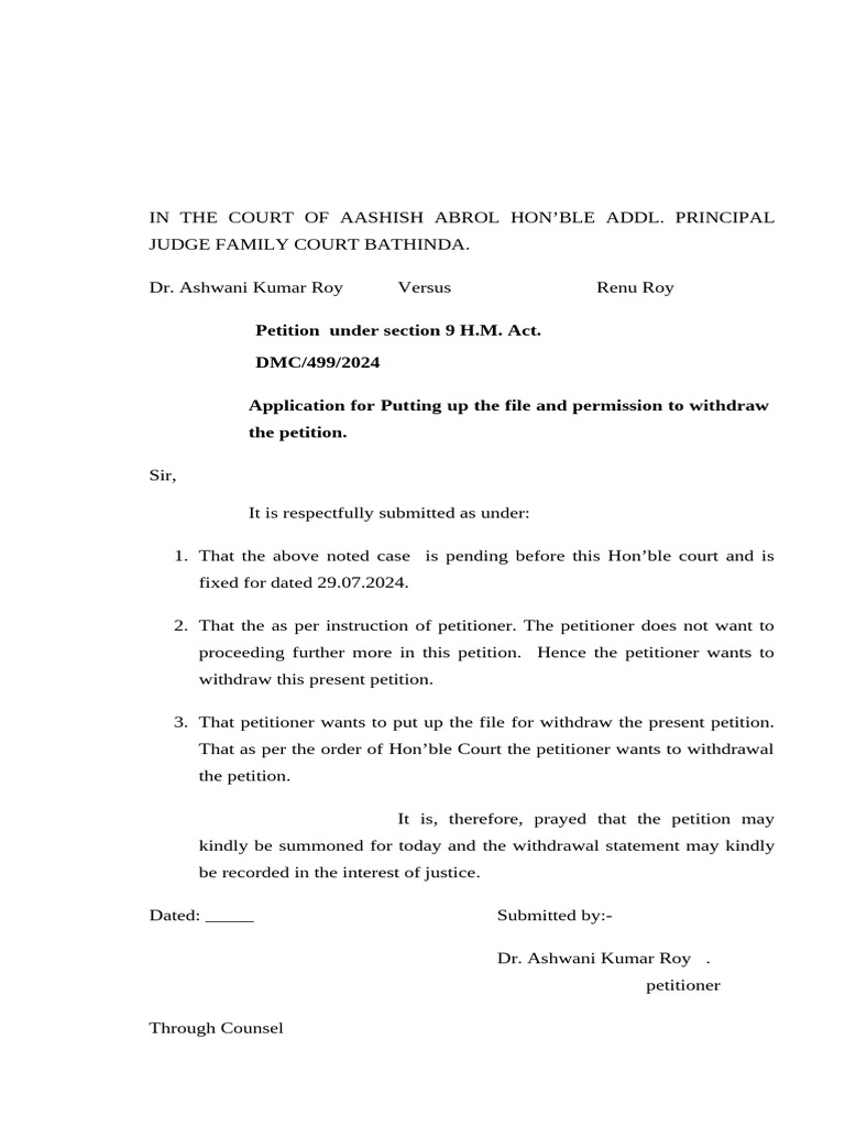 App. Withdraw Case | PDF